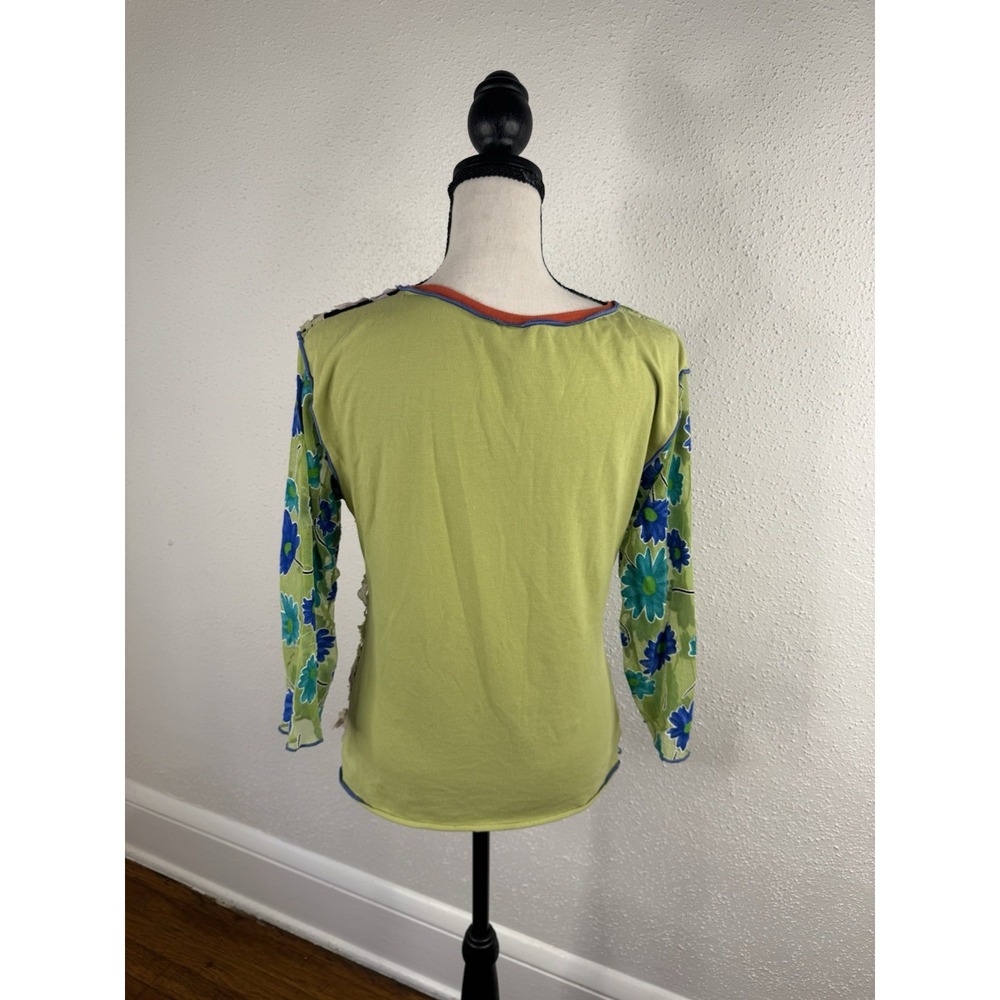 Vintage Save The Queen! Mesh Patchwork Top Iconic 1990's 2000's Y2K Size M Rare - Picture 7 of 10